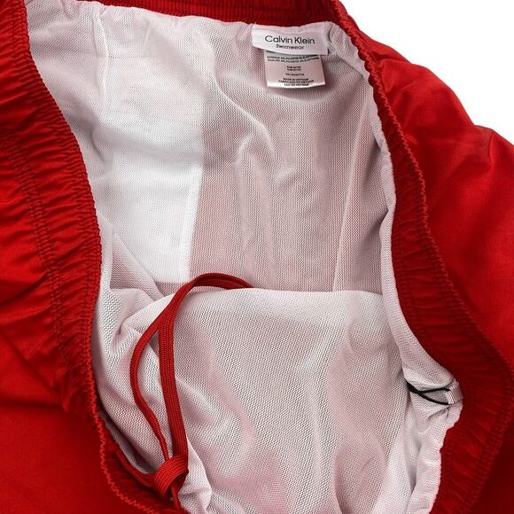 NWT CALVIN KLEIN Swimwear Men's Quick Dry UV Protected Swim Trunk Sz XXL Red - Picture 6 of 8